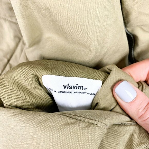 Visvim Dotera Japanese Streetwear Tan Open Front Military Down Coat Large - Picture 10 of 13